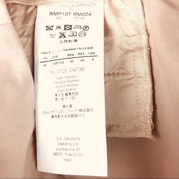 ARMANI COLLEZIONI Beige /Ten Cotton  Pants - Picture 6 of 6